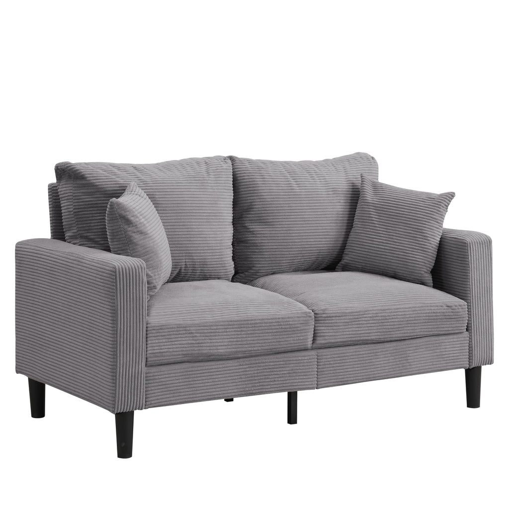 Light Gray Upholstered Loveseat Sofa X680