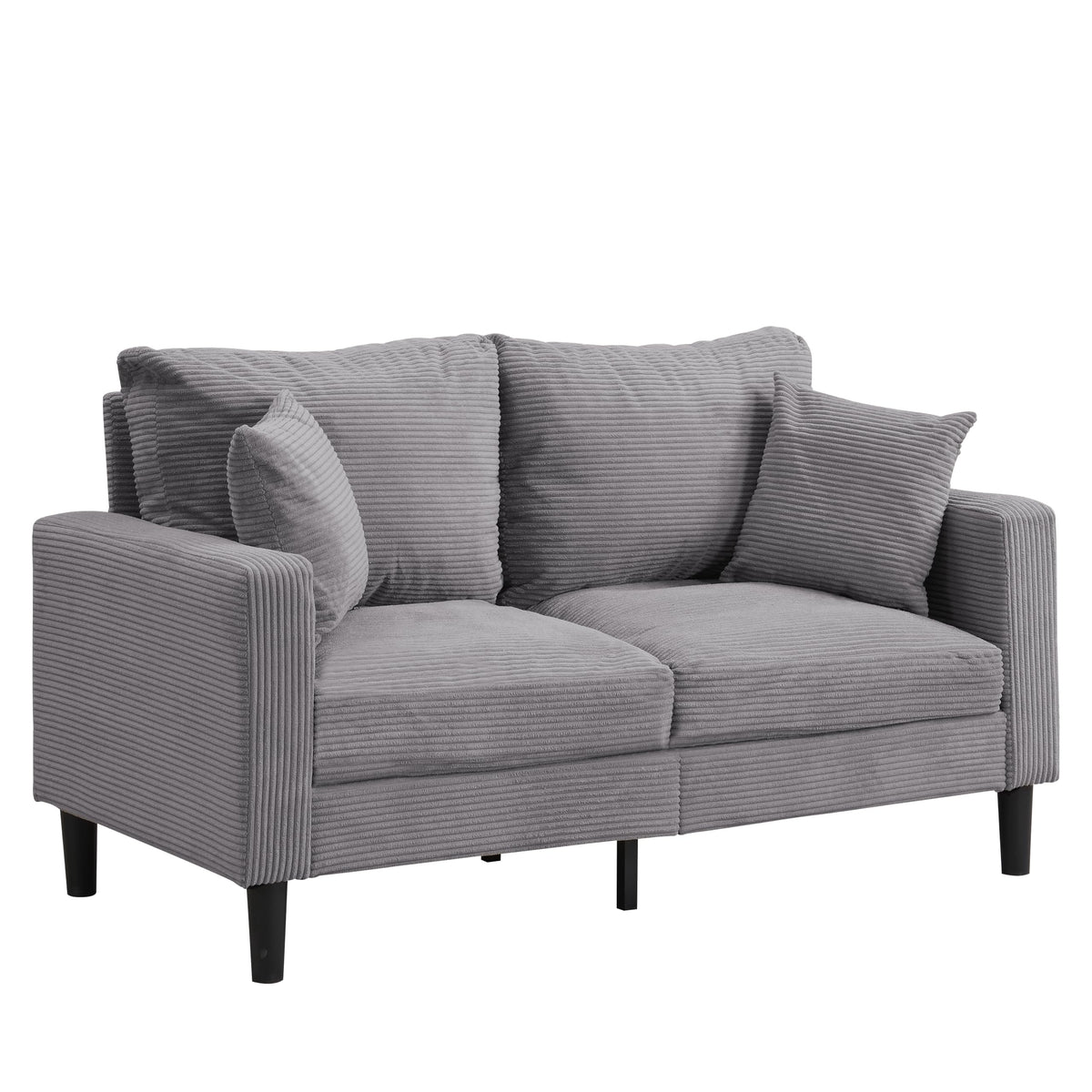 Light Gray Upholstered Loveseat Sofa X680