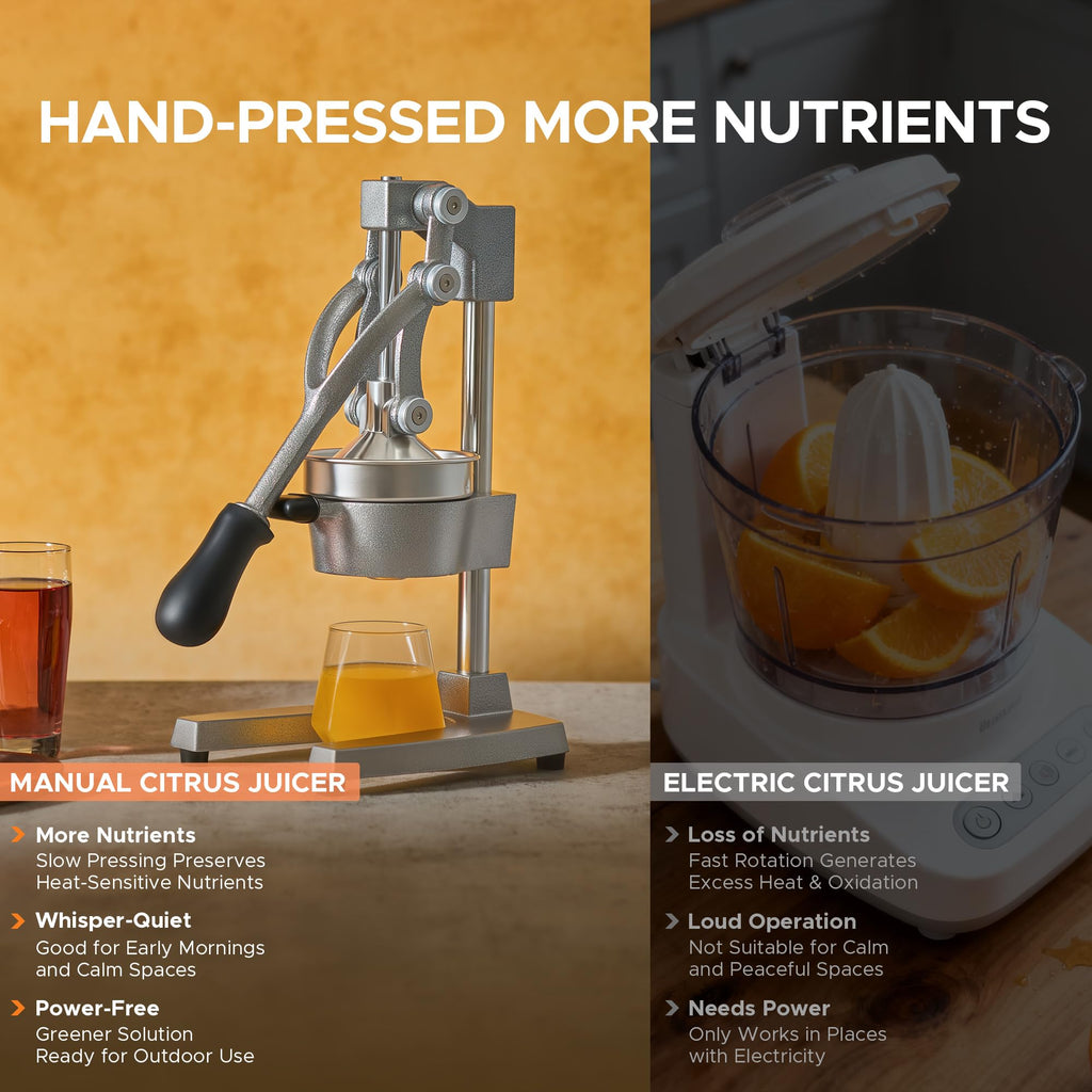Cast Iron Manual Citrus Juicer with Strainer A4381