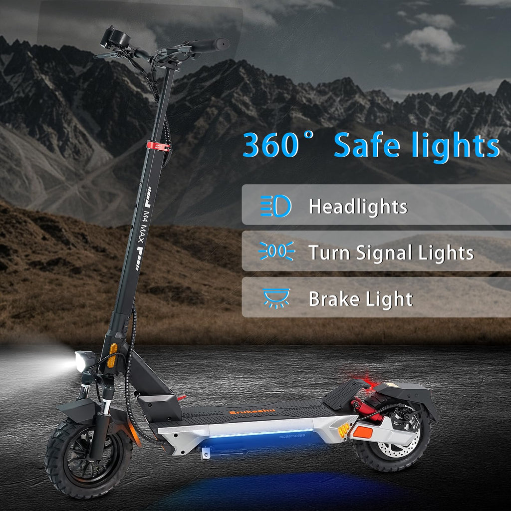 Electric Scooter 1600/4000/6000W Motor 50 Miles Range 10" Off Road Tire Folding E-Scooter with Detachable Seat O248