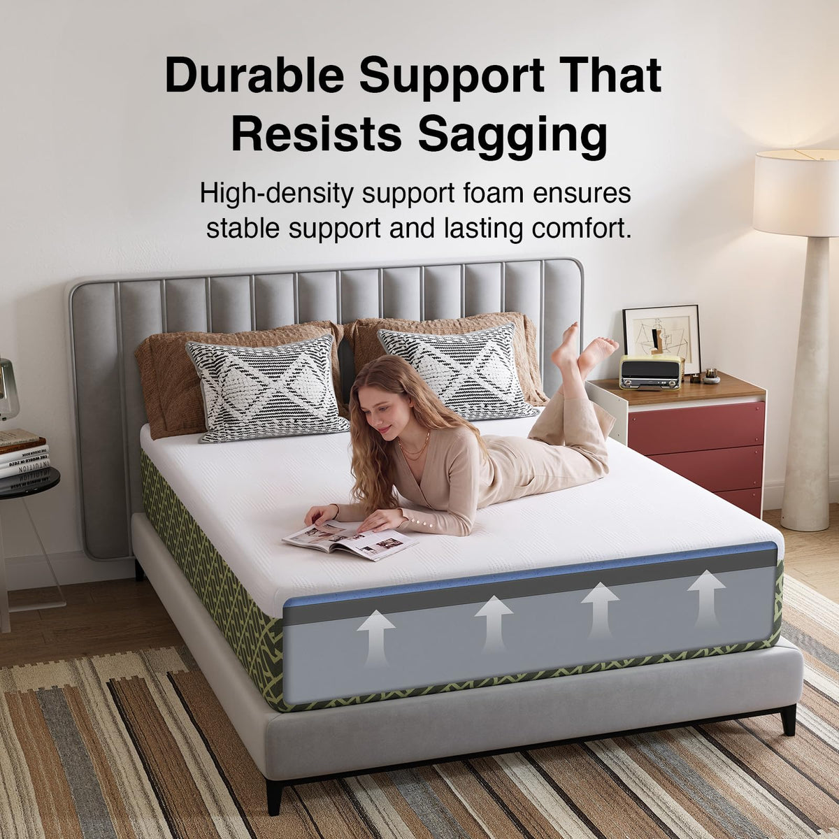 5 Inch Gel Memory Foam Twin Size Mattress K3452