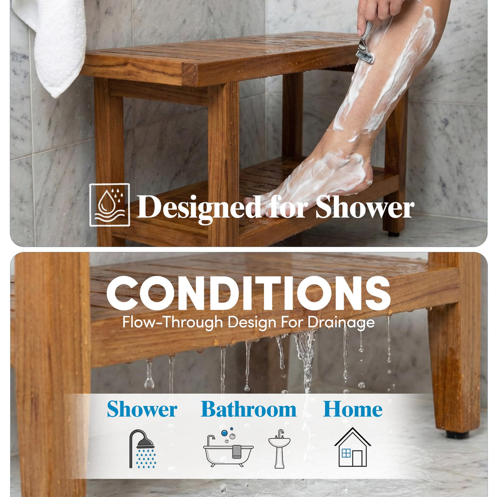 Teak Shower Bench J86317