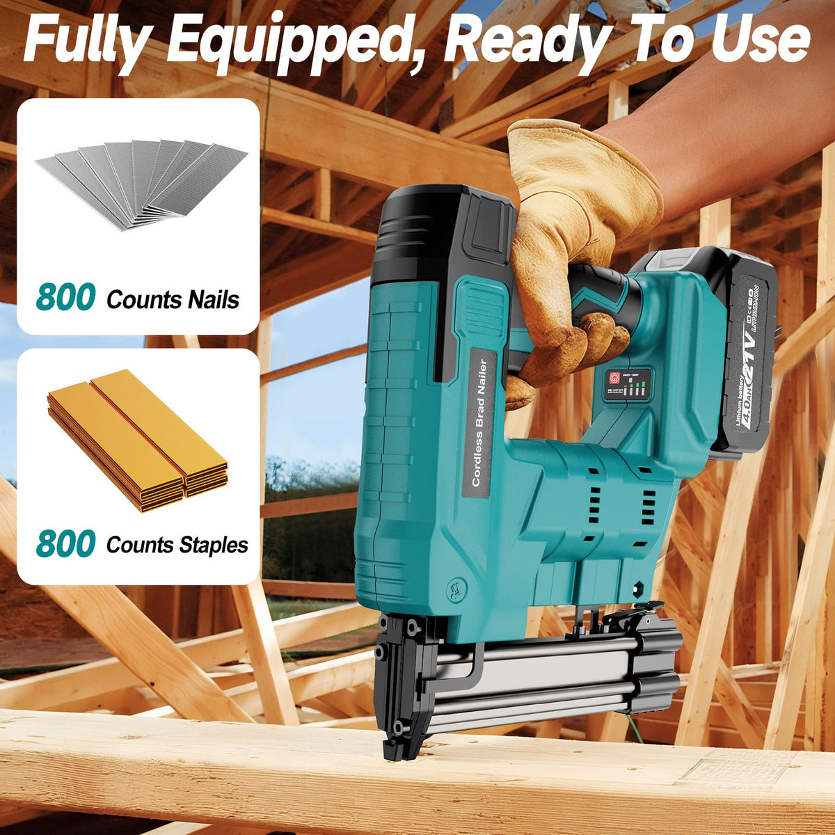 Cordless 18 Gauge 2 in 1 Brad Nailer V48127