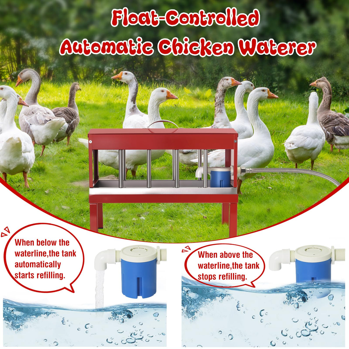 Stainless Steel Automatic Chicken Waterer S9287