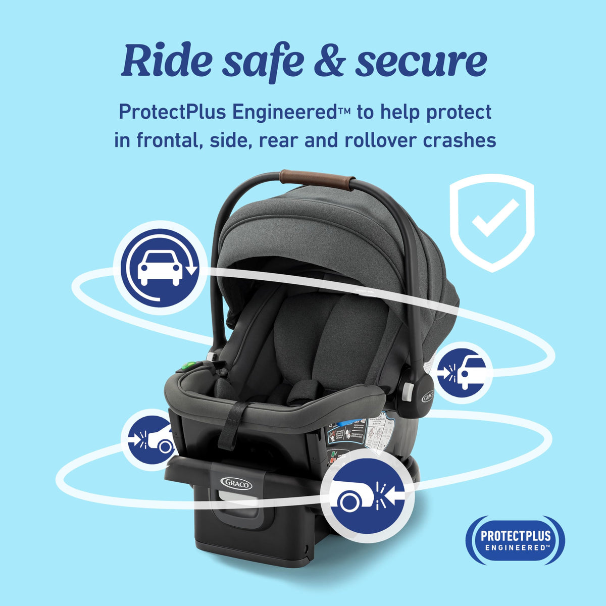 Infant Car Seat, Lightweight, Reclining Rear Facing R768250