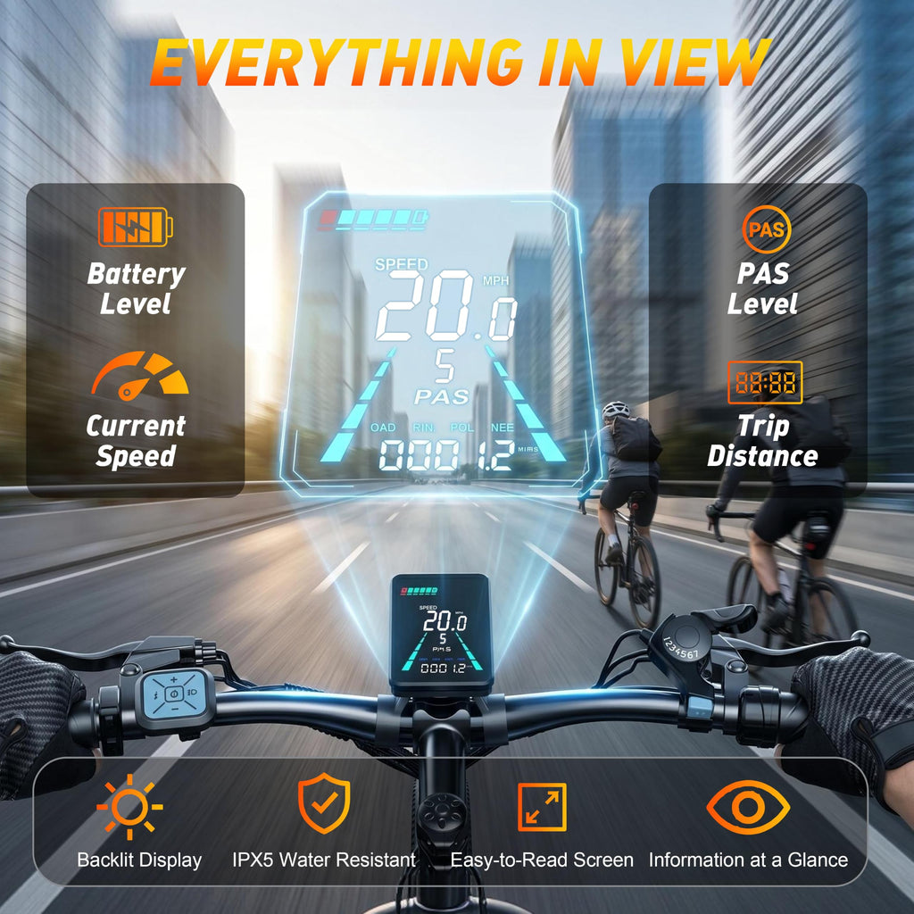26" Electric Mountain Bike 48V 10Ah 7-Speed T4129