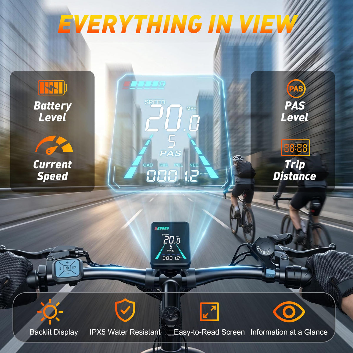 26" Electric Mountain Bike 48V 10Ah 7-Speed T4129