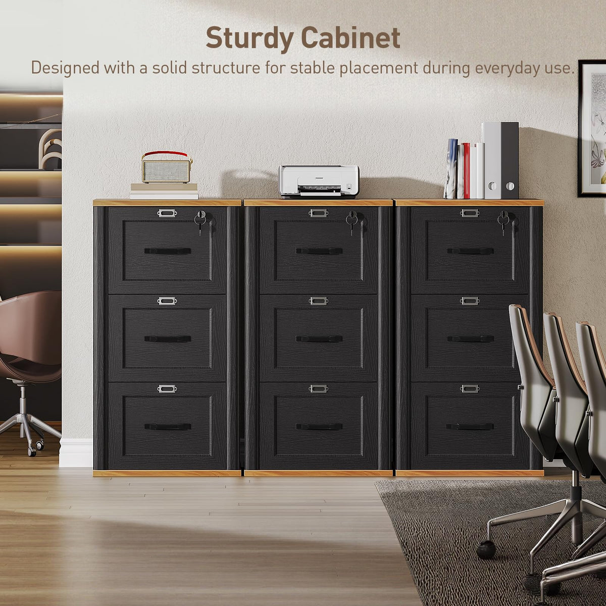 3 Drawer File Cabinet with Lock Y8131