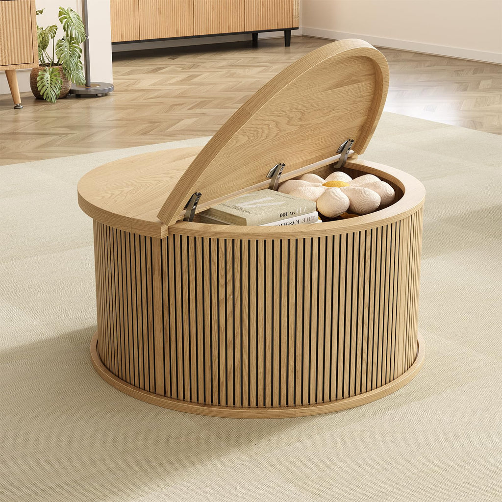 Round Lift Top Coffee Table with Storage K35829