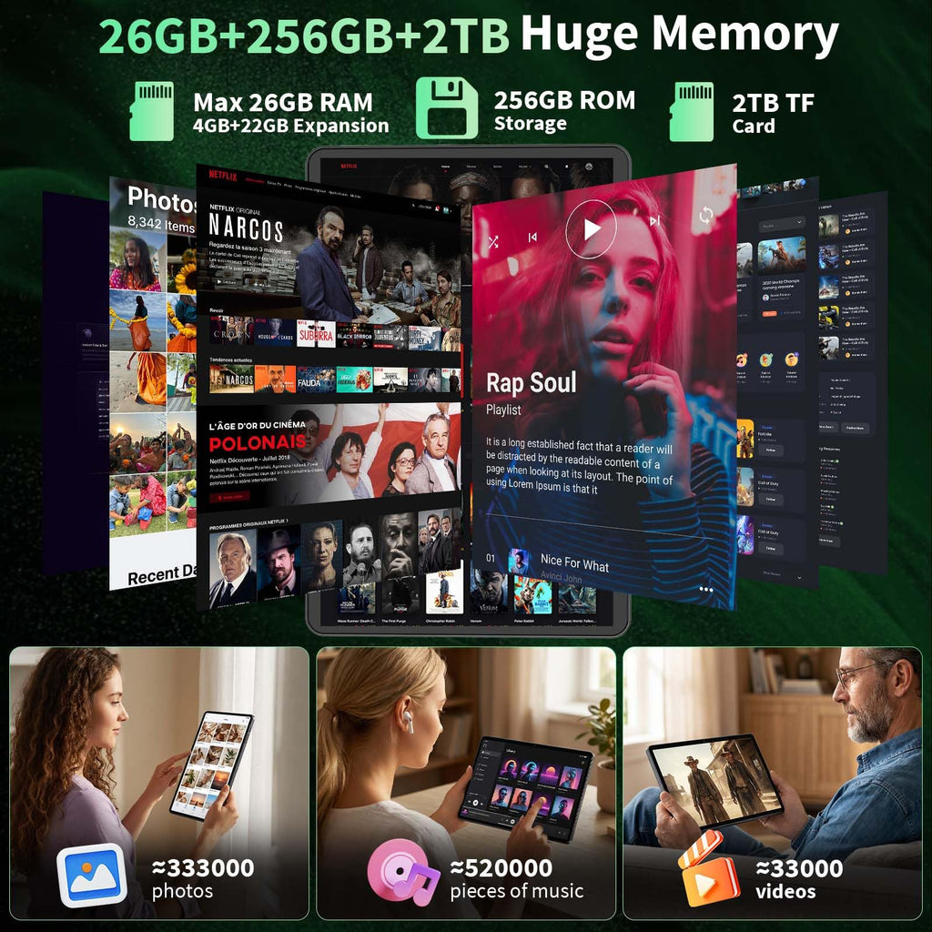 Android 16 Tablet with Keyboard E207