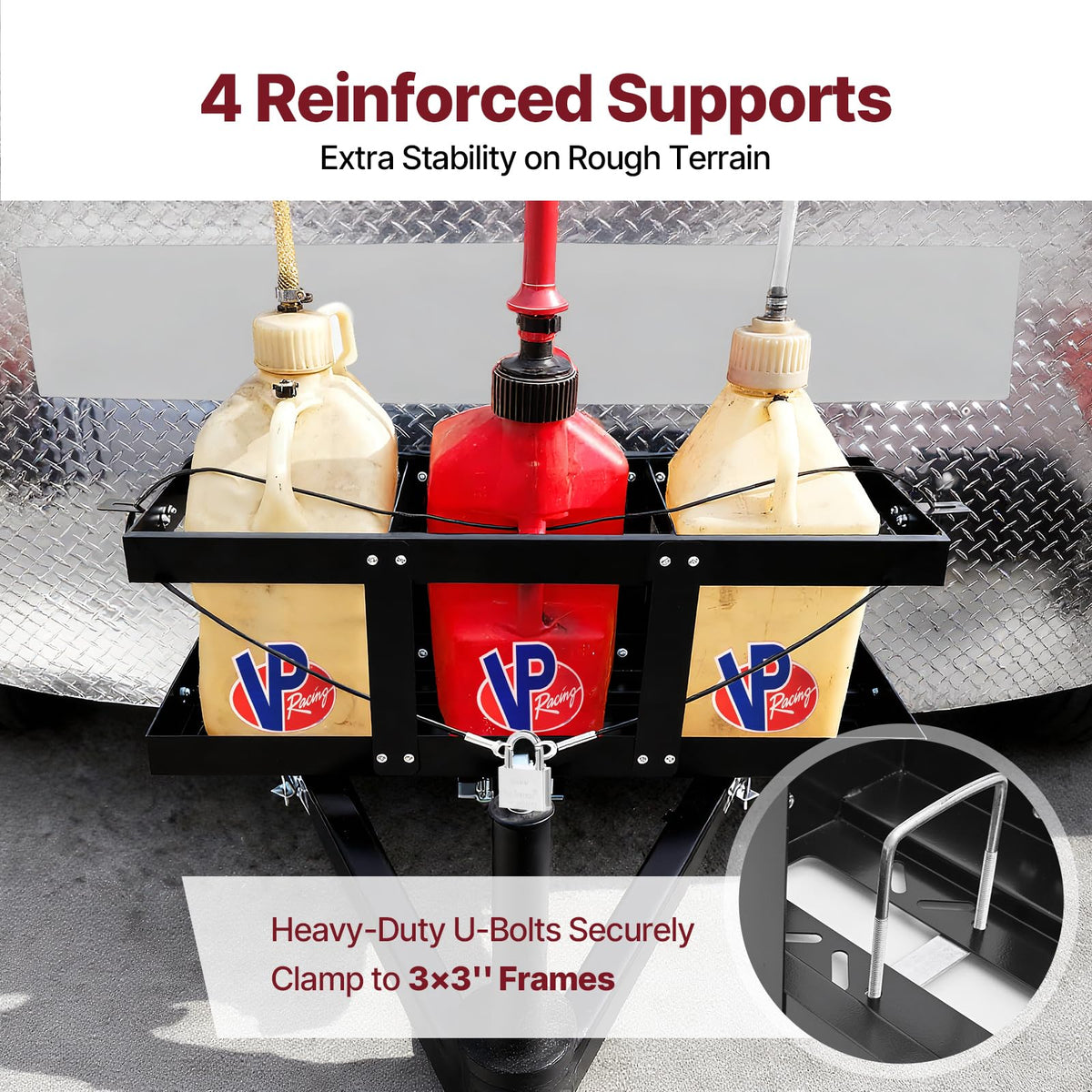 Heavy-Duty Fuel Jug Holder for 5 Gallon Gas Cans Z174
