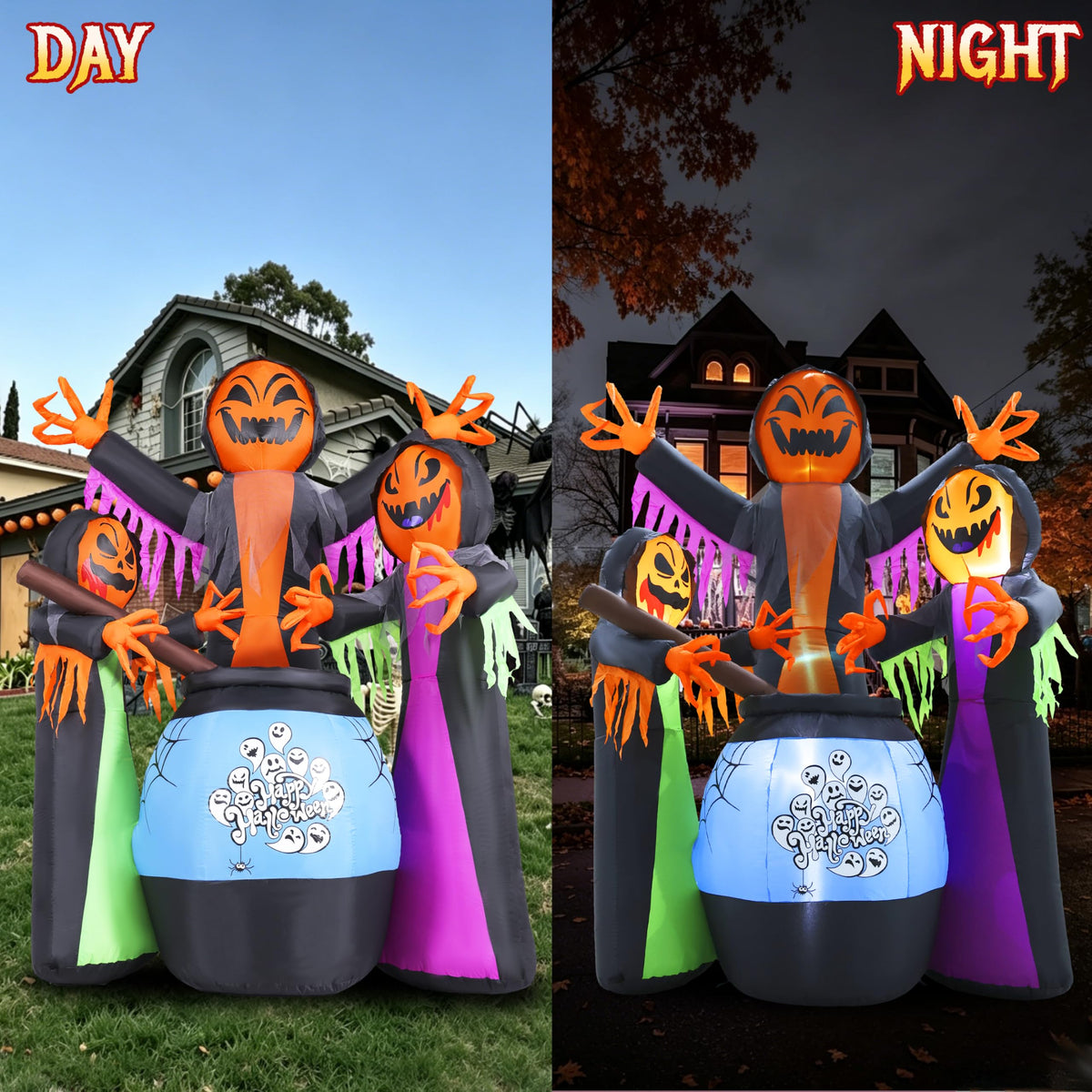 8FT Halloween Inflatable with Light Yard Decor B561136