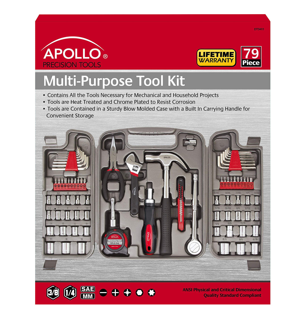 79 Piece SAE and Metric Tool Set R1559