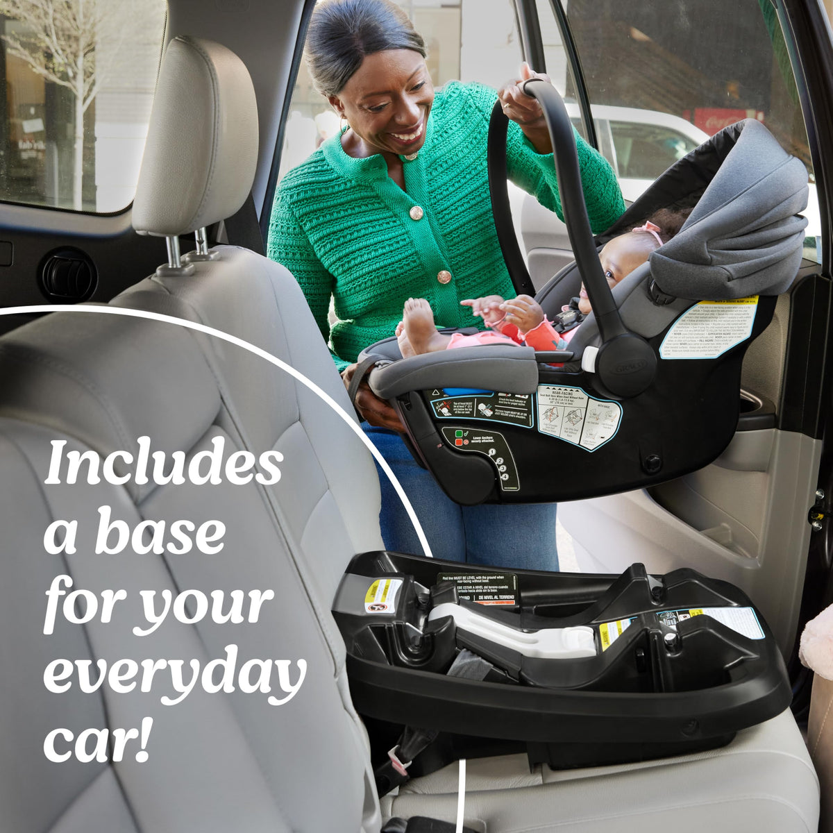 Infant Car Seat, Lightweight, Reclining Rear Facing R768250