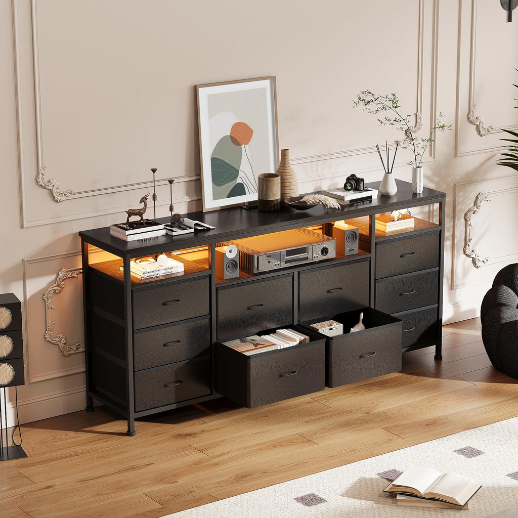 Dresser TV Stand with LED Lights H403