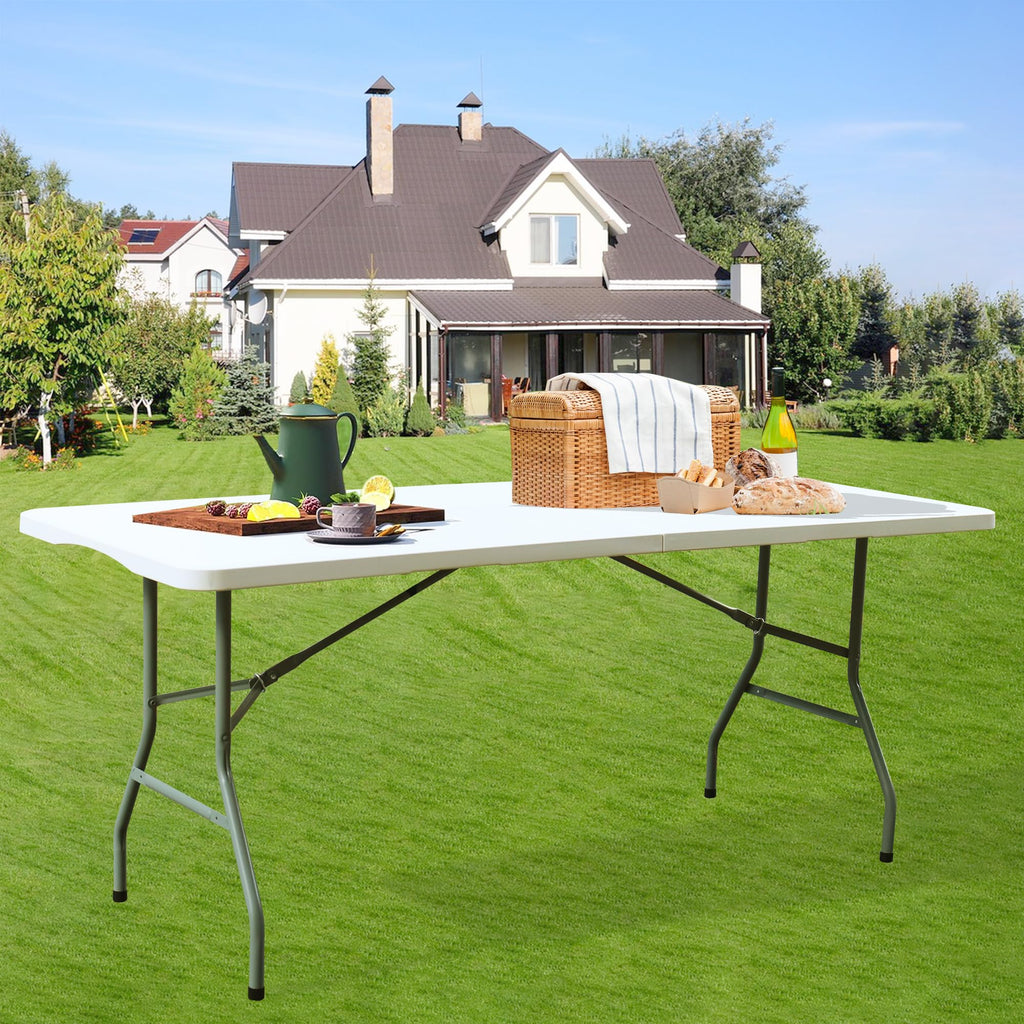White 6FT Foldable Plastic Table B62886