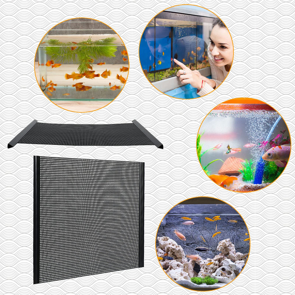 Black 4 Pcs Plastic Mesh Sheets L76242
