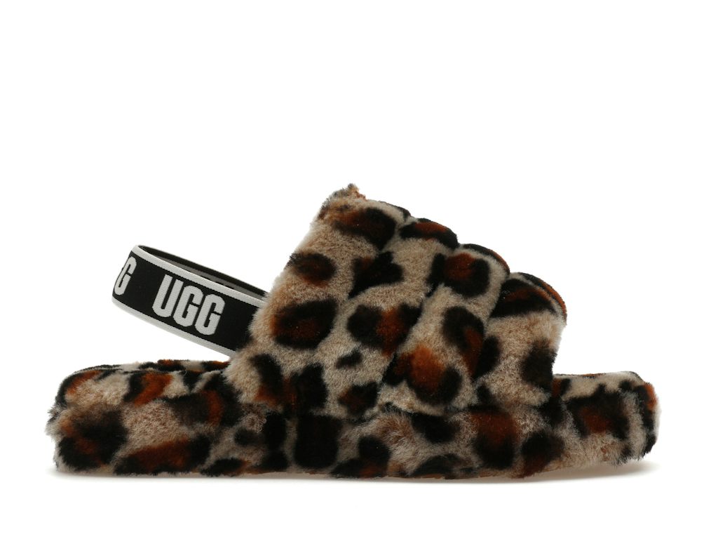 UGG Fluff Yeah Slide Leopard - Amphora (Kids)